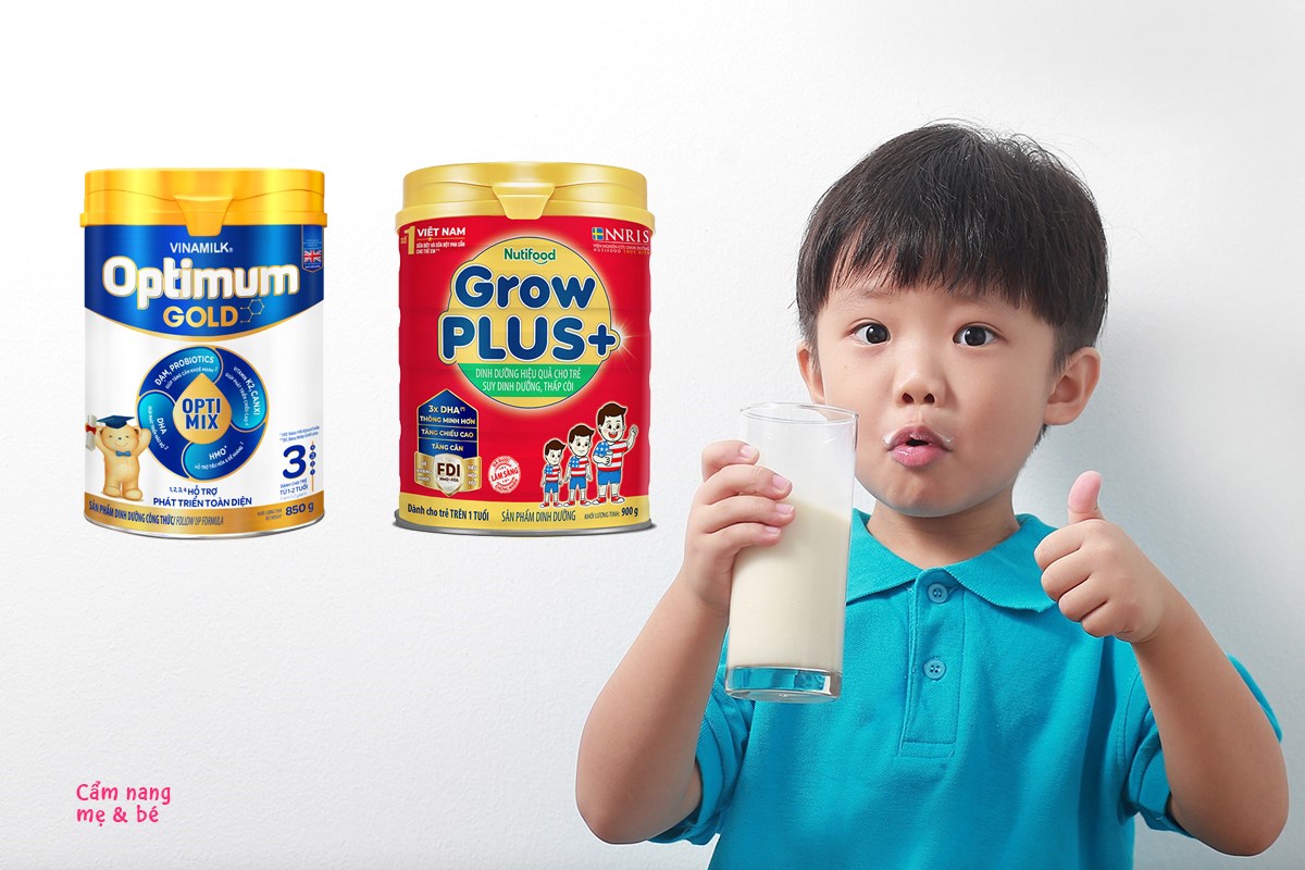 Sữa Optimum có tốt không? Nên mua sữa Optimum hay Grow Plus cho bé?