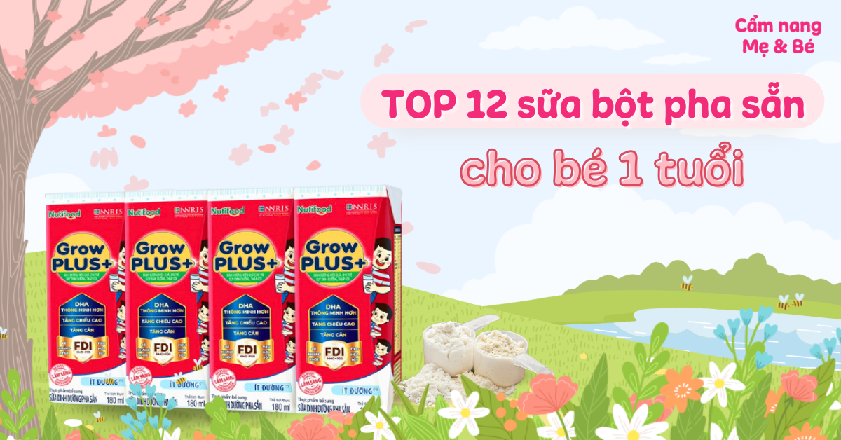 Top 12 sữa bột pha sẵn cho bé 1 tuổi tốt mẹ nên biết