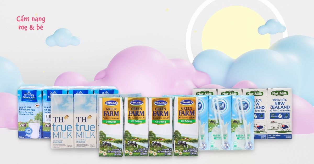 Top 11 sữa tươi tăng chiều cao cho bé 2 tuổi được ưa chuộng hiện nay