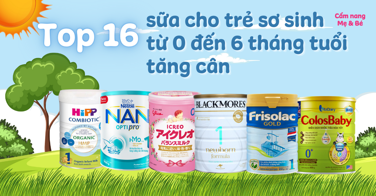 3. So sánh các loại sữa công thức cho bé 0-1 tuổi