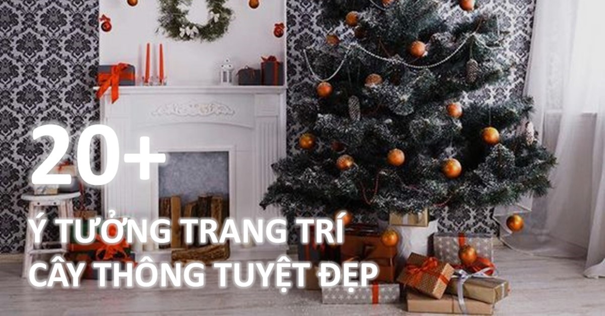 trang trí cây thông Noel màu xanh