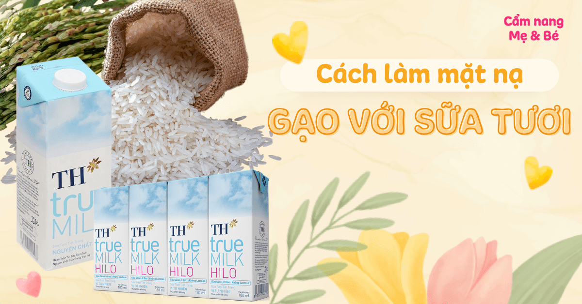 Cách làm mặt nạ gạo và sữa tươi cho da khô