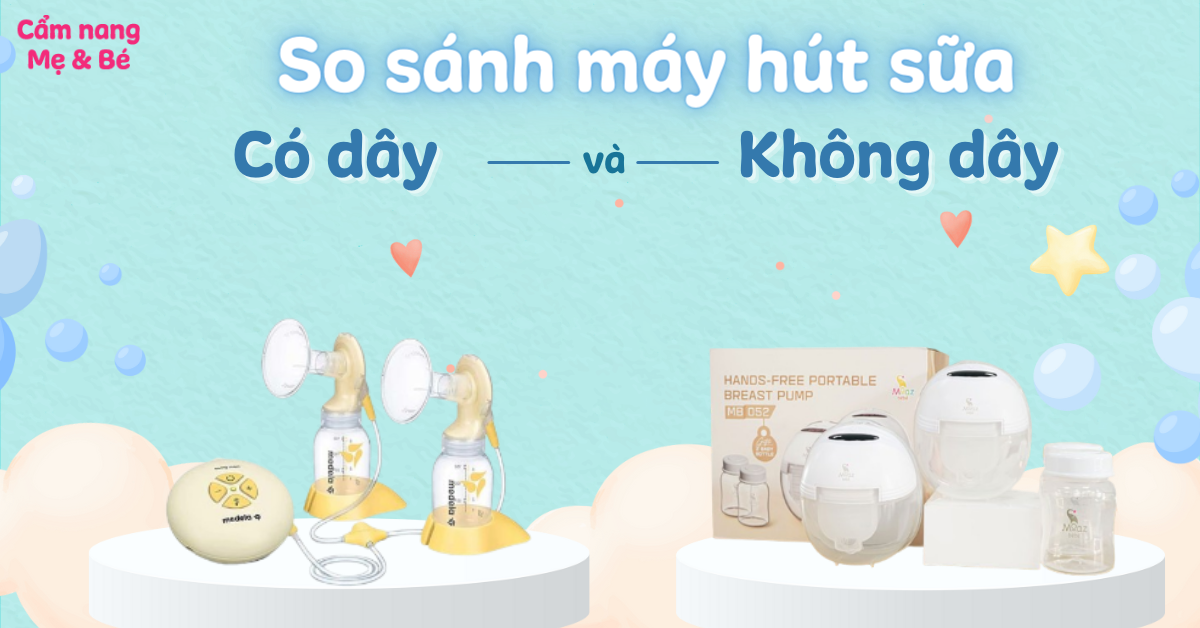 So sánh máy hút sữa có dây và không dây? Mẹ nên chọn mua loại nào?