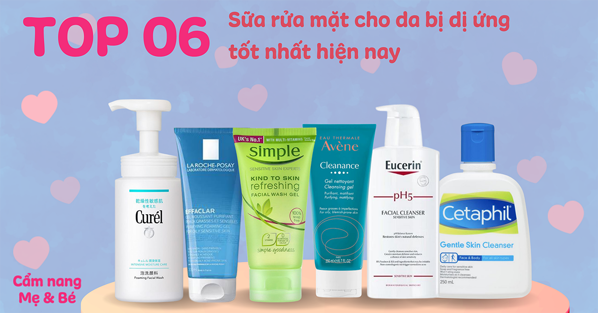 Đề phòng và chữa trị vấn đề sữa rửa mặt cho da bị dị ứng và những loại nước tốt cho sức khỏe