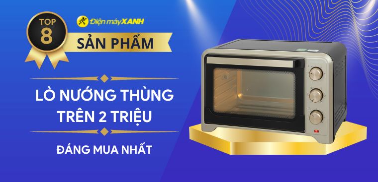 Top 8 lò nướng thùng trên 2 triệu đáng mua nhất tại Điện máy XANH