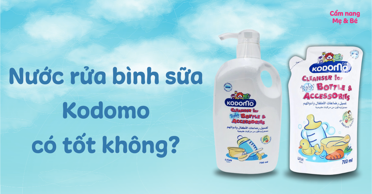 Review nước rửa bình sữa Kodomo có tốt không? Giá bao nhiêu?