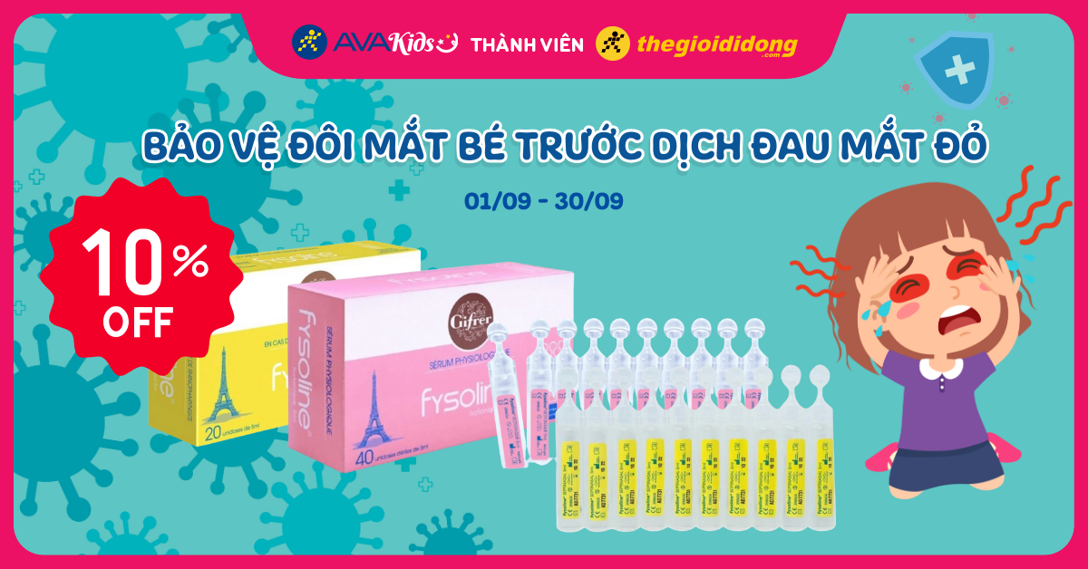 Bảo vệ đôi mắt bé trước dịch đau mắt đỏ bùng phát và lây lan cùng AVAKids