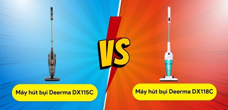 So sánh máy hút bụi Deerma DX115C và DX118C nên mua loại nào?