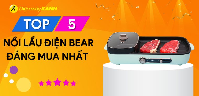 Top 5 lẩu điện Bear đáng mua nhất tại Điện máy XANH