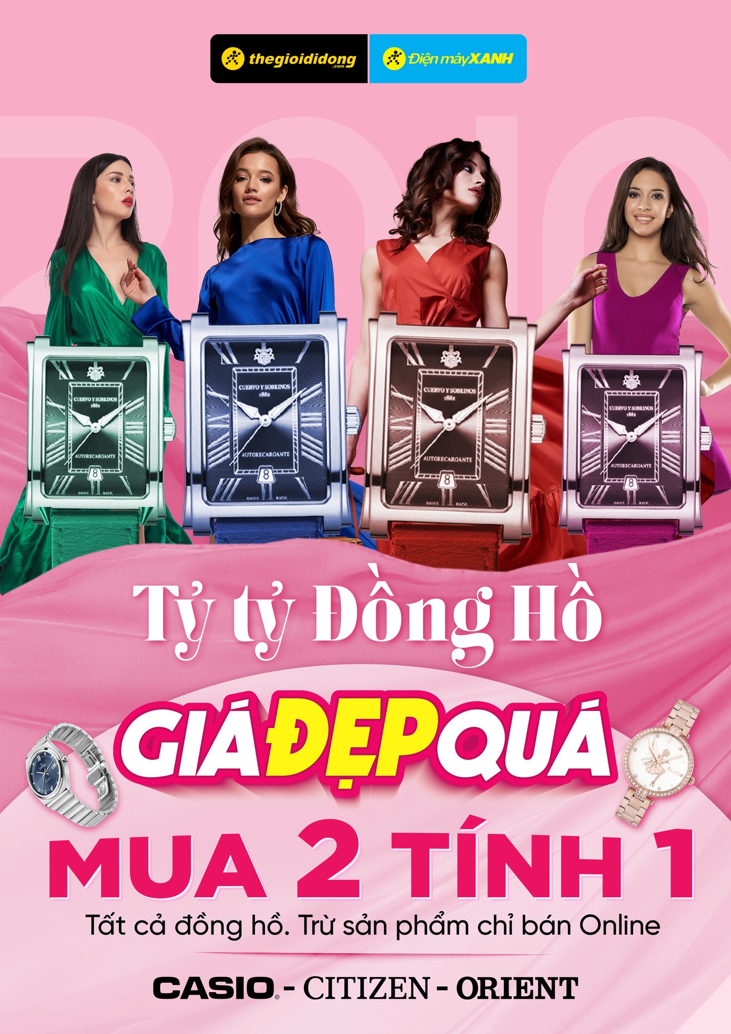 Tỷ Tỷ Đồng Hồ - Gi&aacute; ĐẸP Qu&aacute;: Mua 2 t&iacute;nh tiền 1. Mua ngay kẻo lỡ!