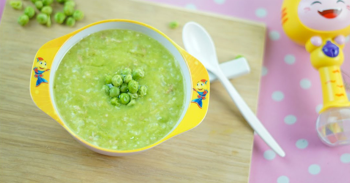 Chia sẻ 3 món cháo thịt heo đậu Hà Lan cho bé giúp tăng cường tiêu hóa