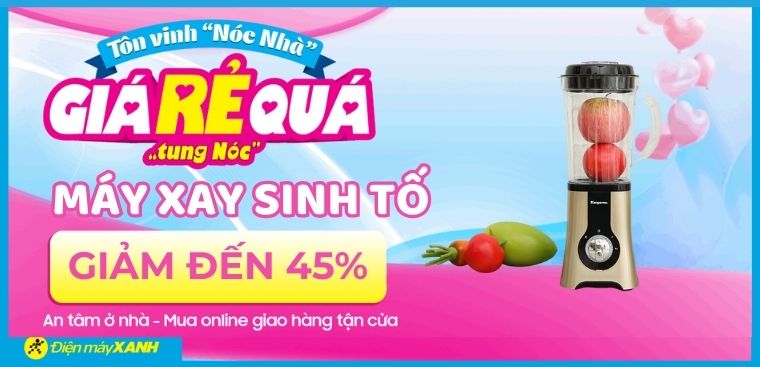Giá Rẻ Quá "Tung Nóc": Máy xay sinh tố ưu đãi tới 45% - Việc bếp núc không còn âu lo!