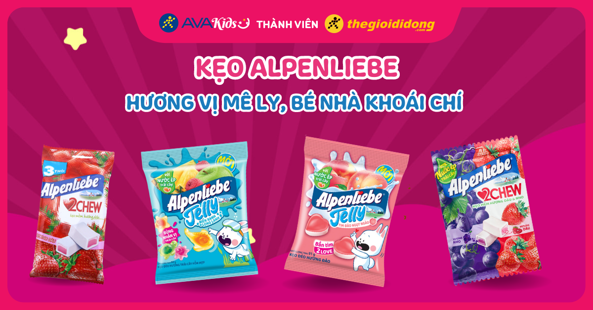 Giới thiệu thương hiệu kẹo Alpenliebe đang kinh doanh tại AVAKids