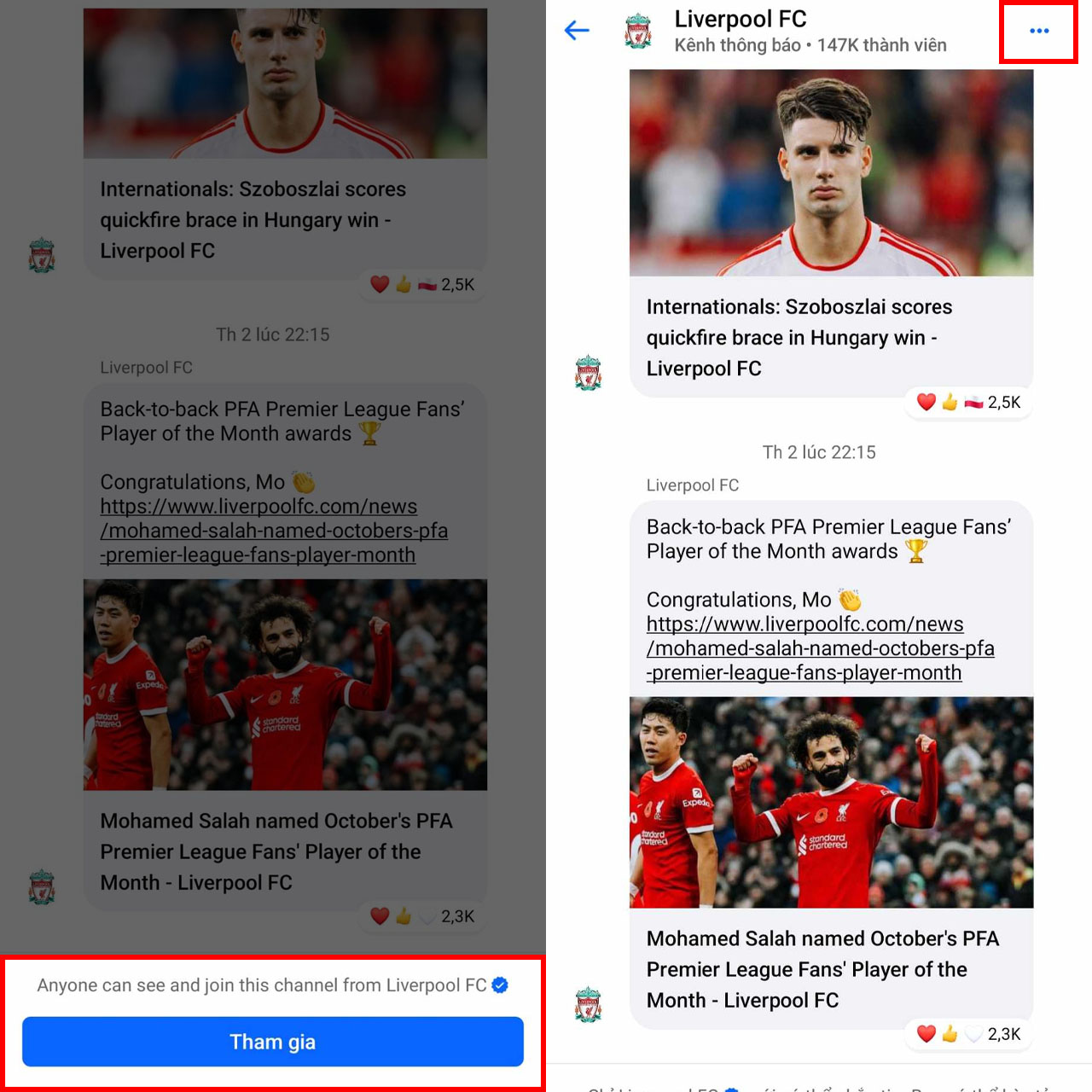 Cách tham gia kênh thông báo Messenger
