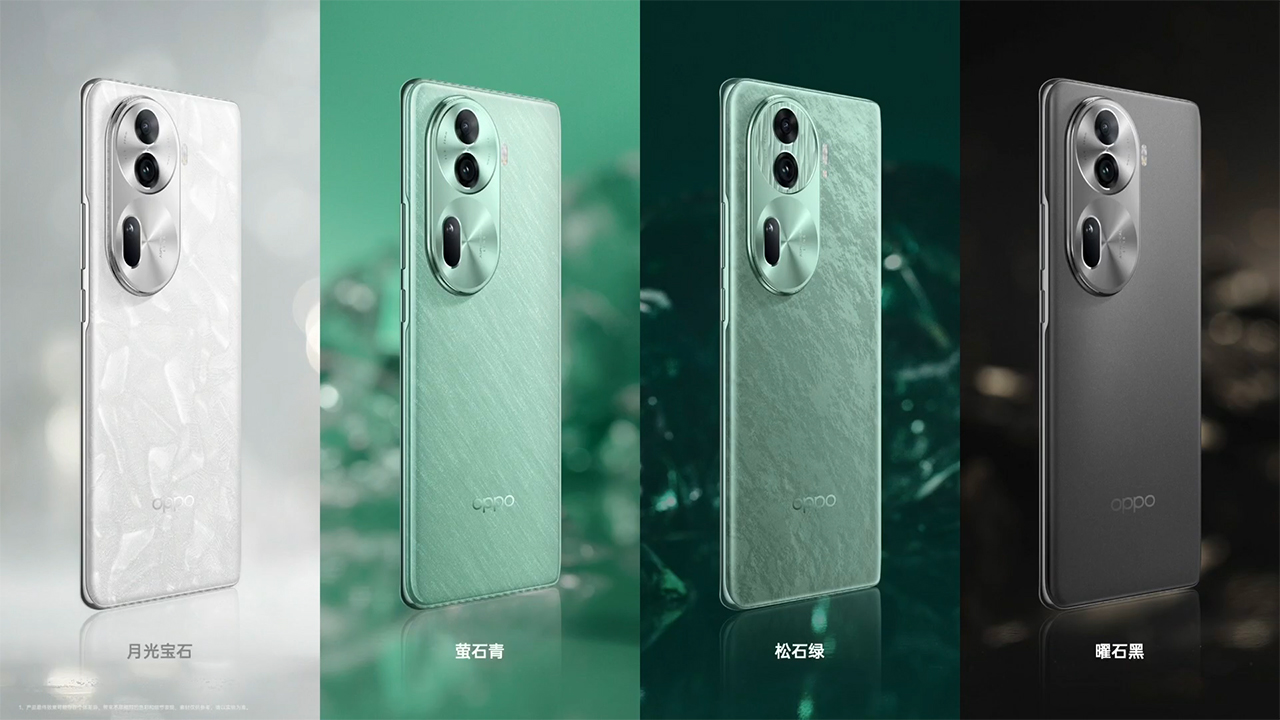 OPPO Reno11 Pro có đến 4 màu sắc cho người dùng lựa chọn. OPPO Reno11 Pro có đến 4 màu sắc cho người dùng lựa chọn.