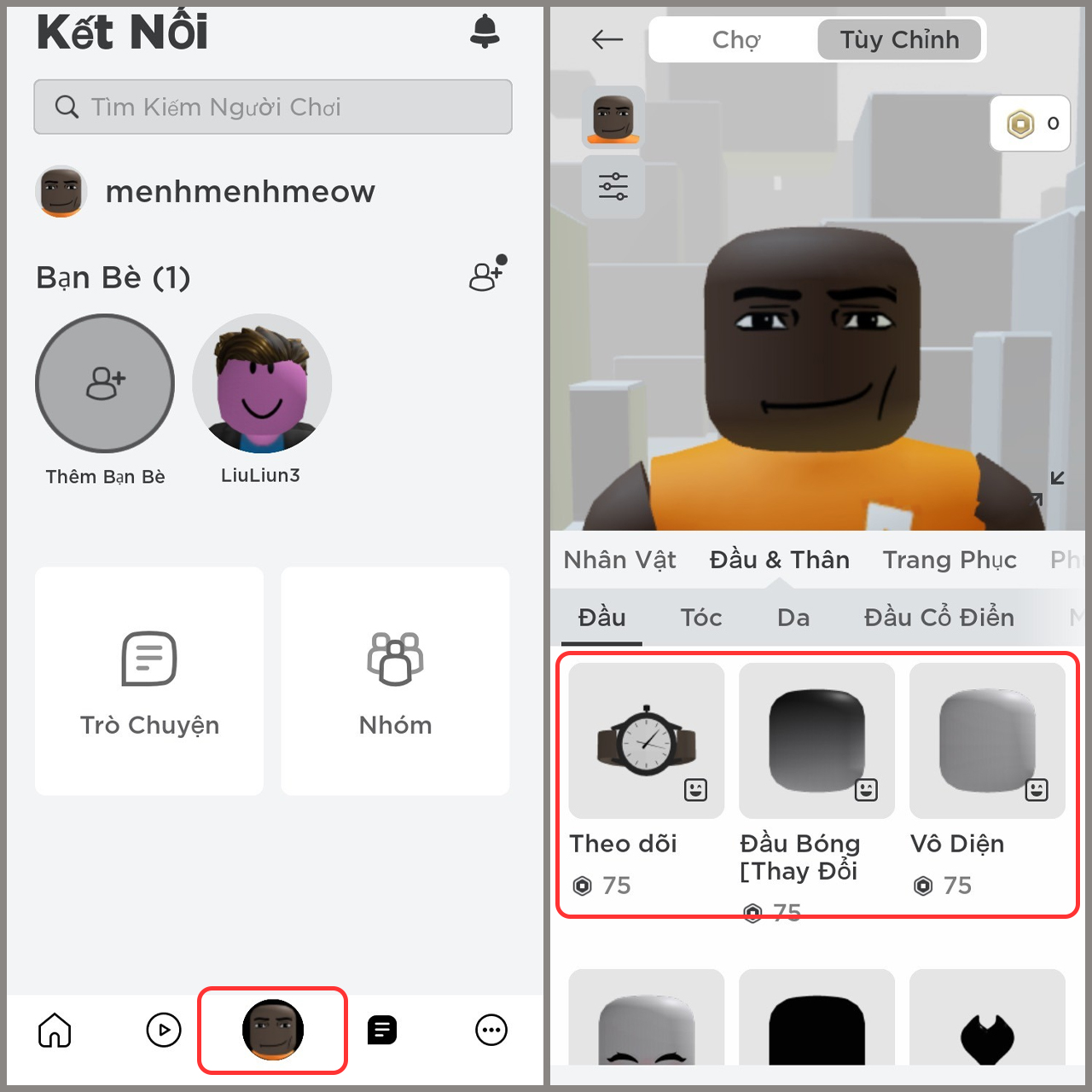 Cách lấy đồ free trong Roblox