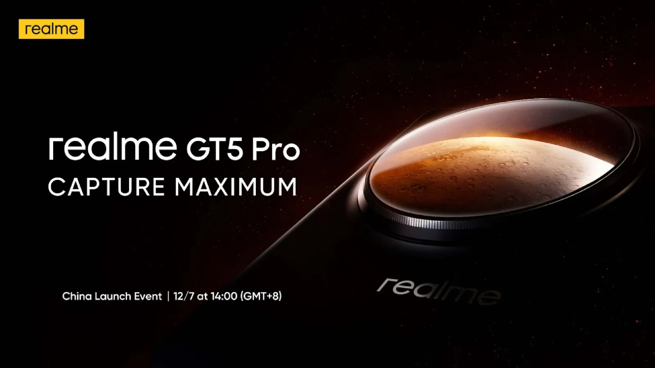 realme GT5 Pro sẽ chính thức ra mắt vào ngày 7/12 lúc 14:00 giờ tại Trung Quốc