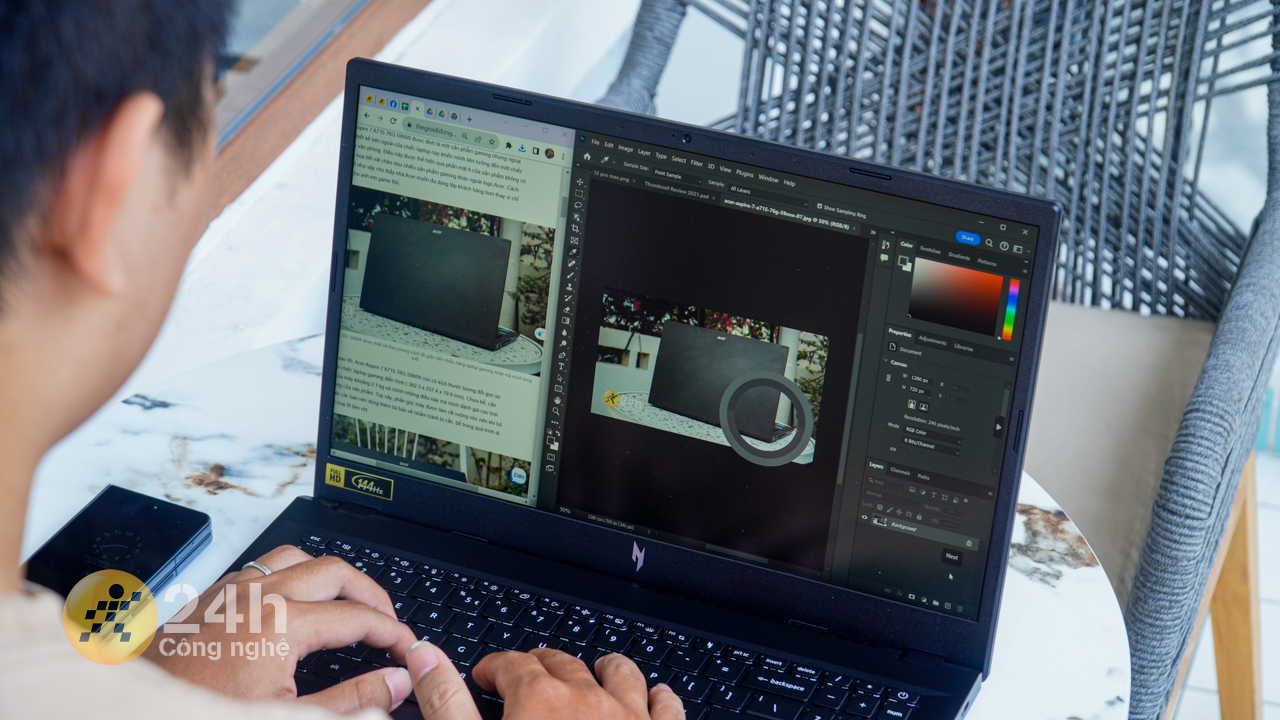 Acer Nitro V ANV15 được trang bị sẵn RAM 8 GB và ổ cứng SSD 512 GB
