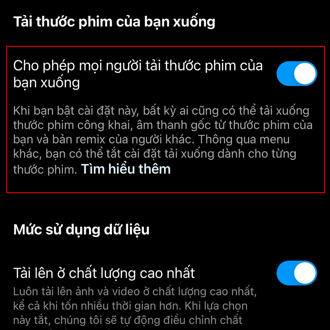 Cách chặn người khác tải video Instagram Reels