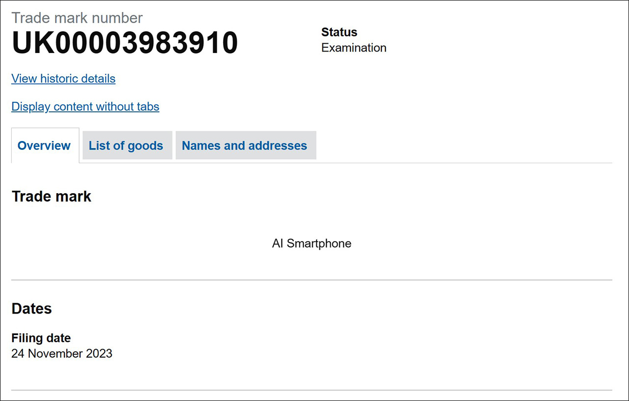 Danh sách đăng kí nhãn hiệu của Samsung bị rò rỉ