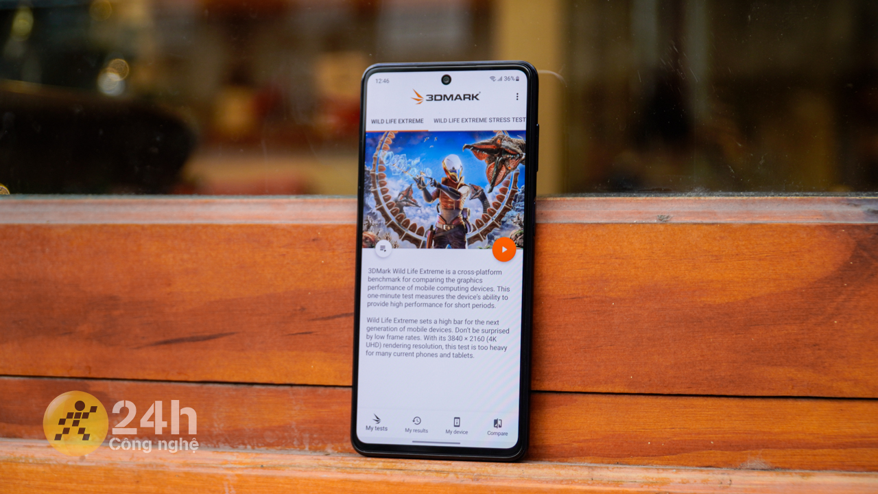 Galaxy M54 5G đạt được những điểm số ấn tượng.