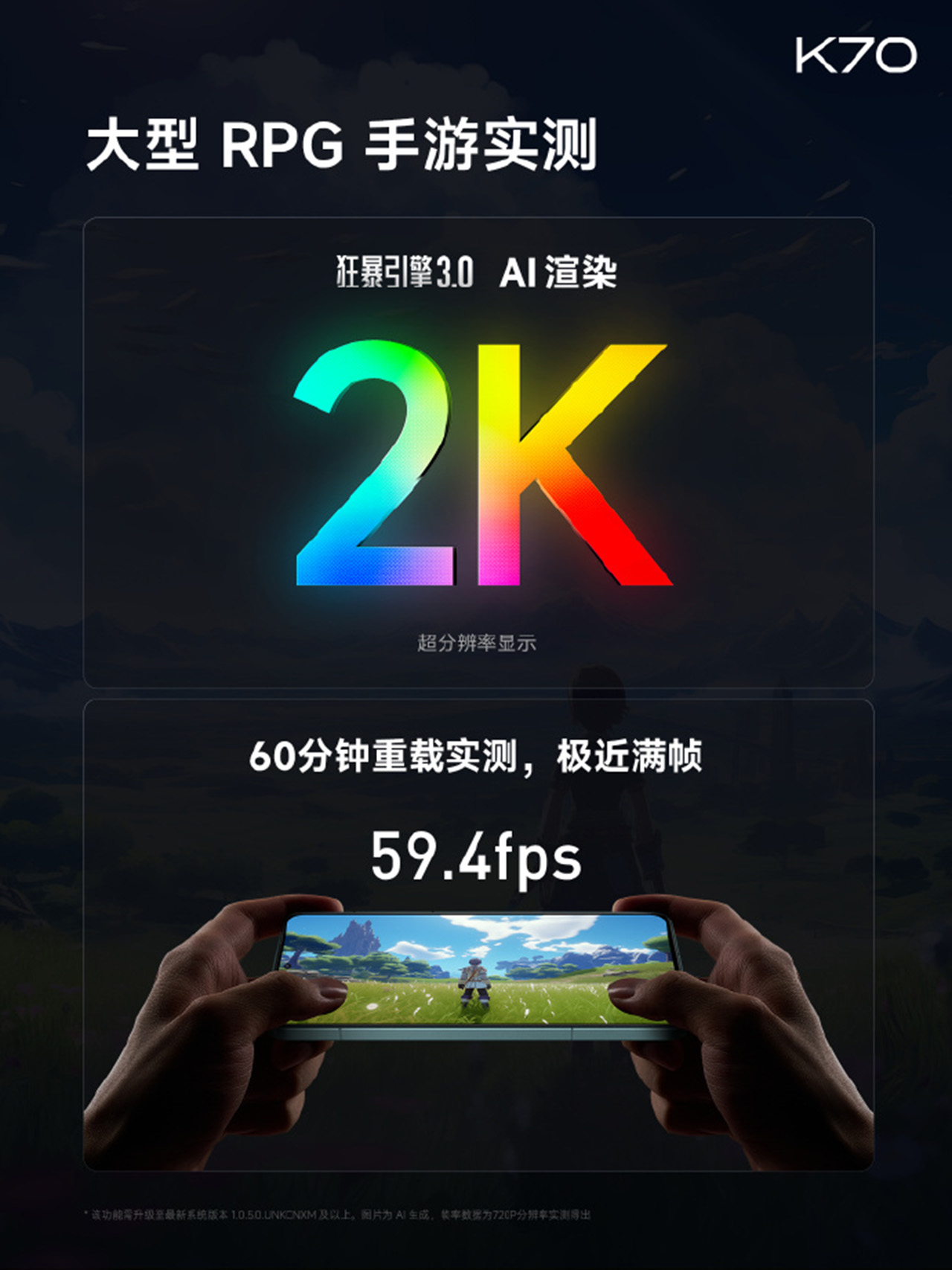 Redmi K70 được trang bị màn hình OLED với độ phân giải 2K