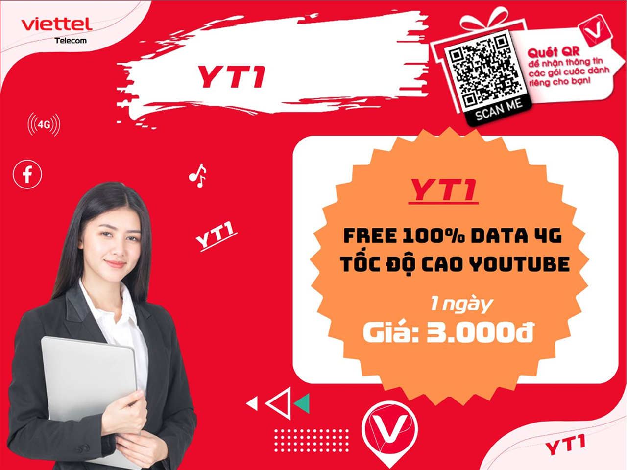 Cách đăng ký gói cước YouTube Viettel