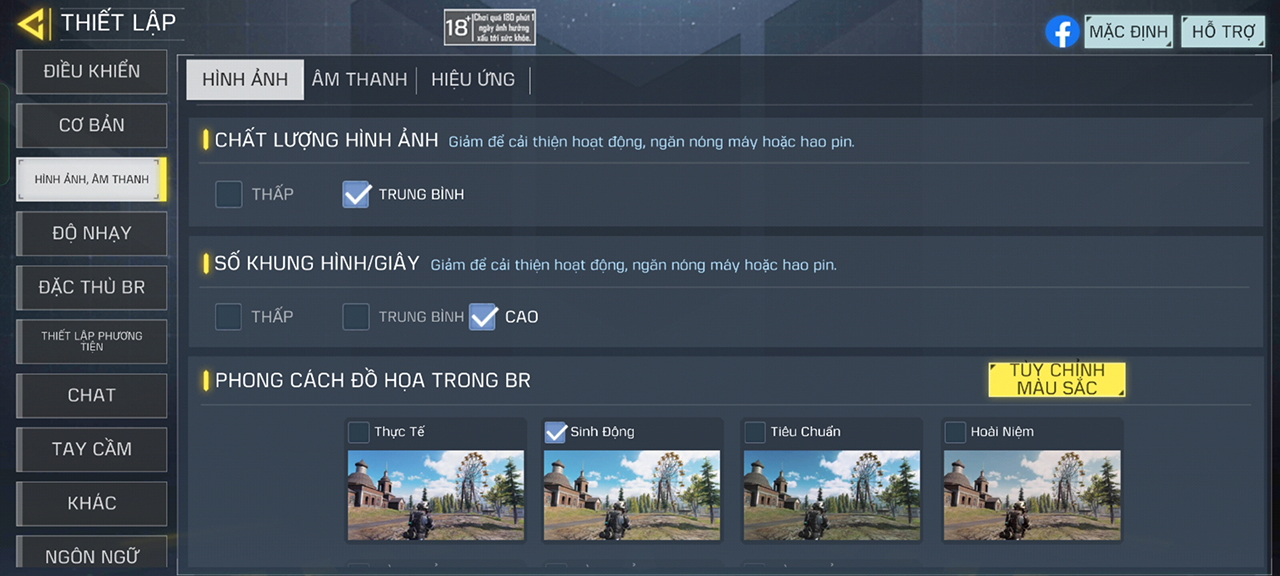 Thiết lập đồ họa Call Of Duty Mobile mà mình áp dụng trên OPPO A79 5G. Thiết lập đồ họa Call Of Duty Mobile mà mình áp dụng trên OPPO A79 5G.