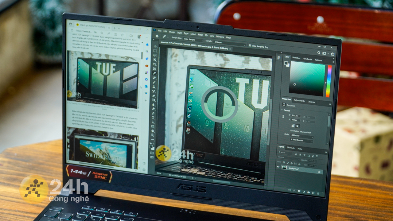 ASUS TUF F15 FX507ZC4 được trang bị RAM 16 GB và ổ cứng 1 TB