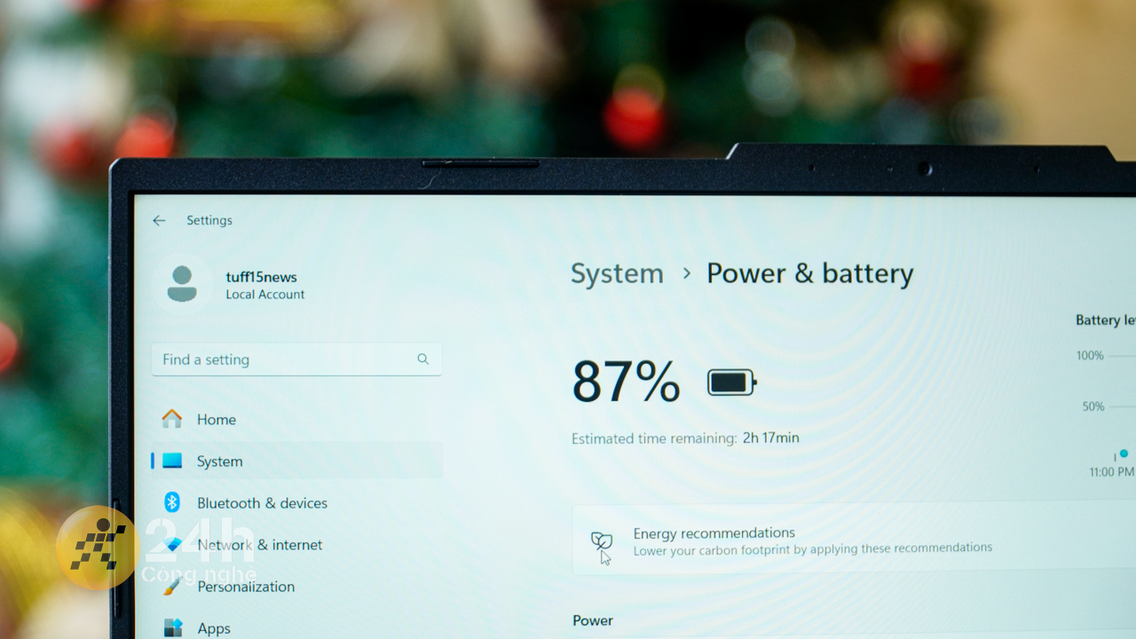 ASUS TUF F15 FX507ZC4 có thể đáp ứng thời lượng sử dụng dài lâu