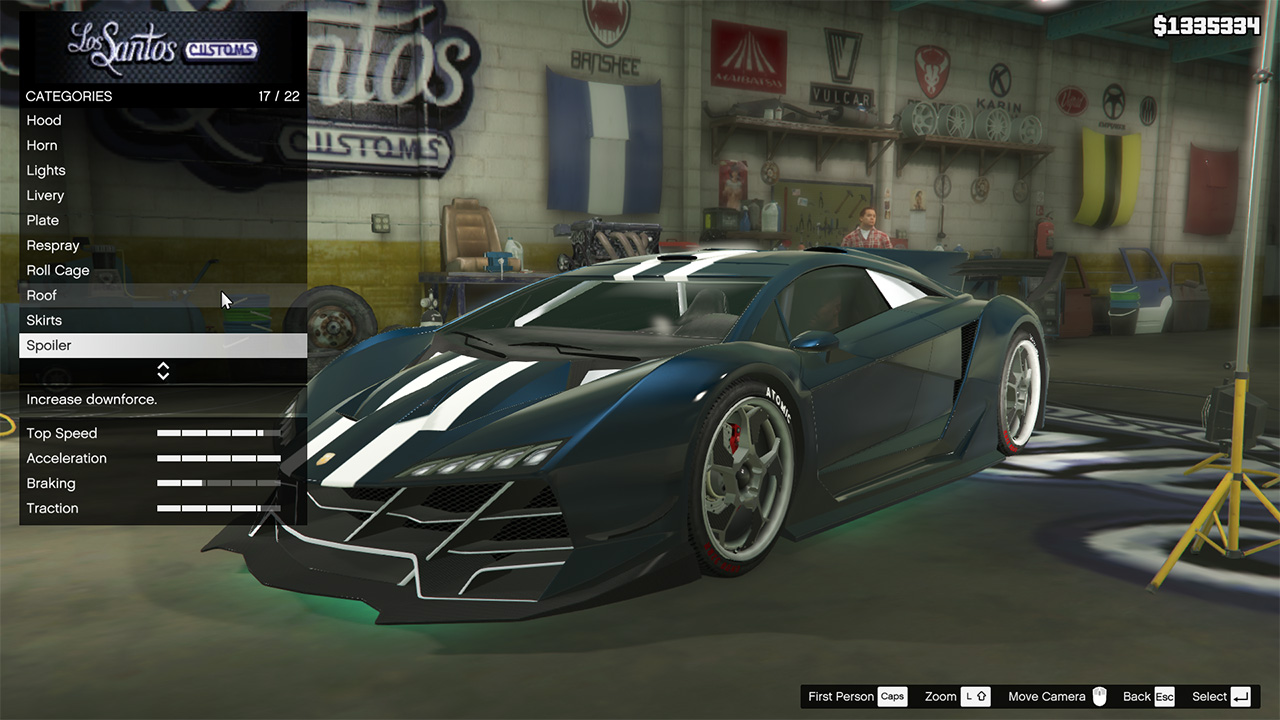 Game thủ cũng có thể trang trí và nâng cấp chiếc xe mình yêu thích trong dòng game GTA