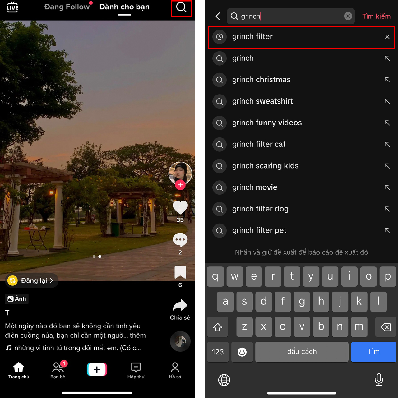 Cách tải filter Grinch trên TikTok