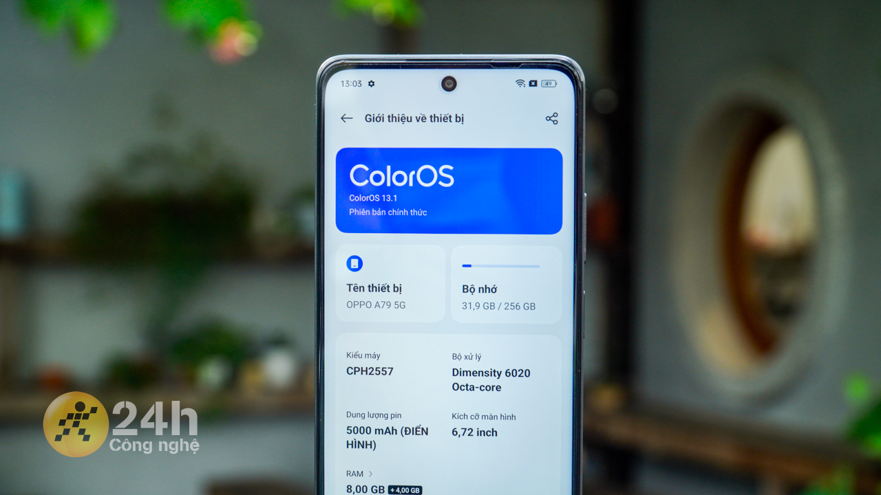 OPPO A79 5G được trang bị bộ cấu hình tốt để đáp ứng được mọi nhu cầu sử dụng của người dùng.