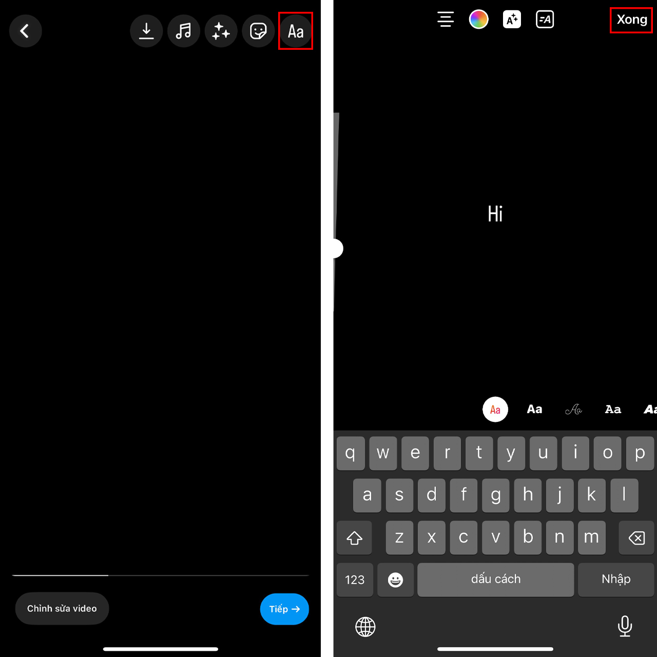 Cách ghim văn bản trong video Reels Instagram 