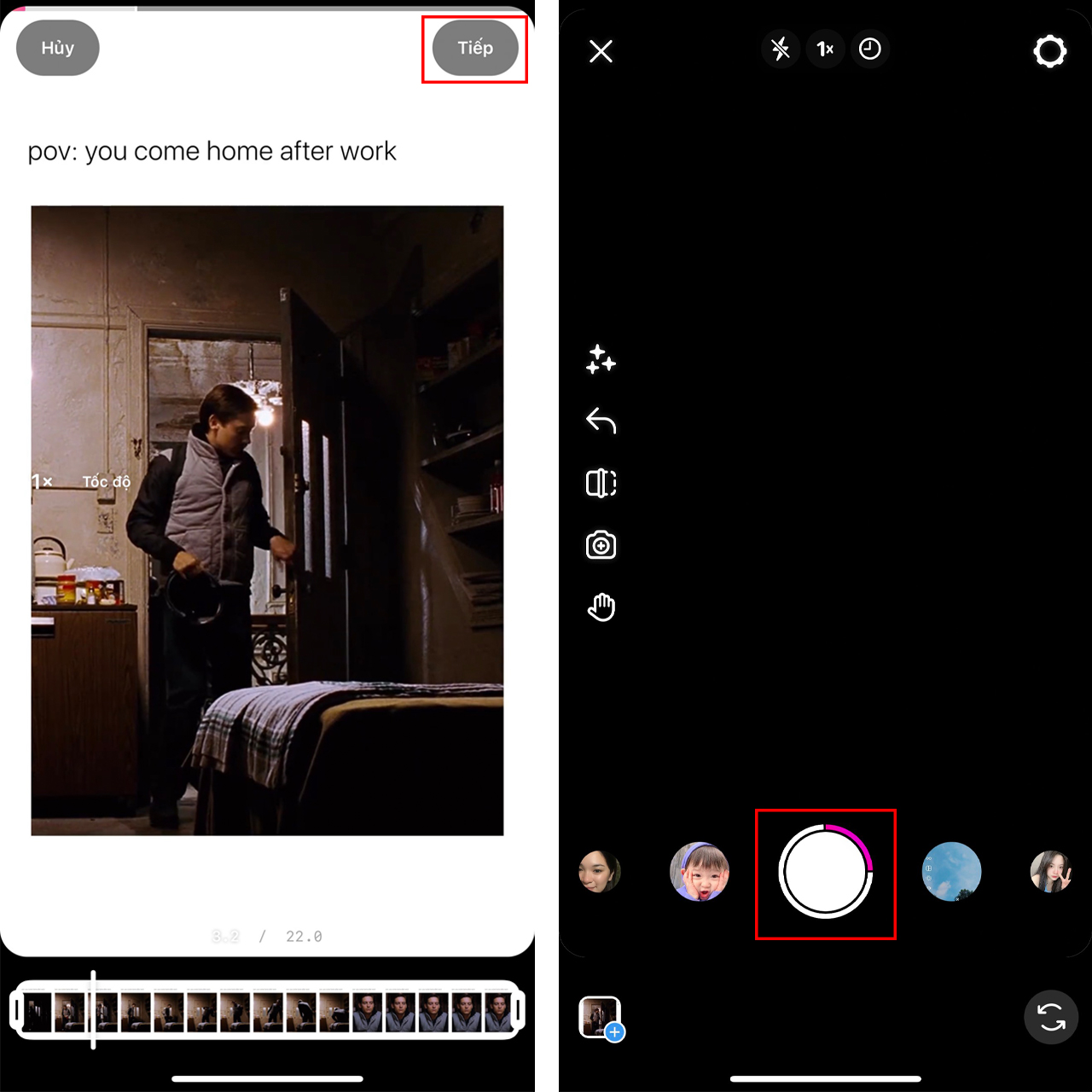 Cách ghép nối video Reels Instagram