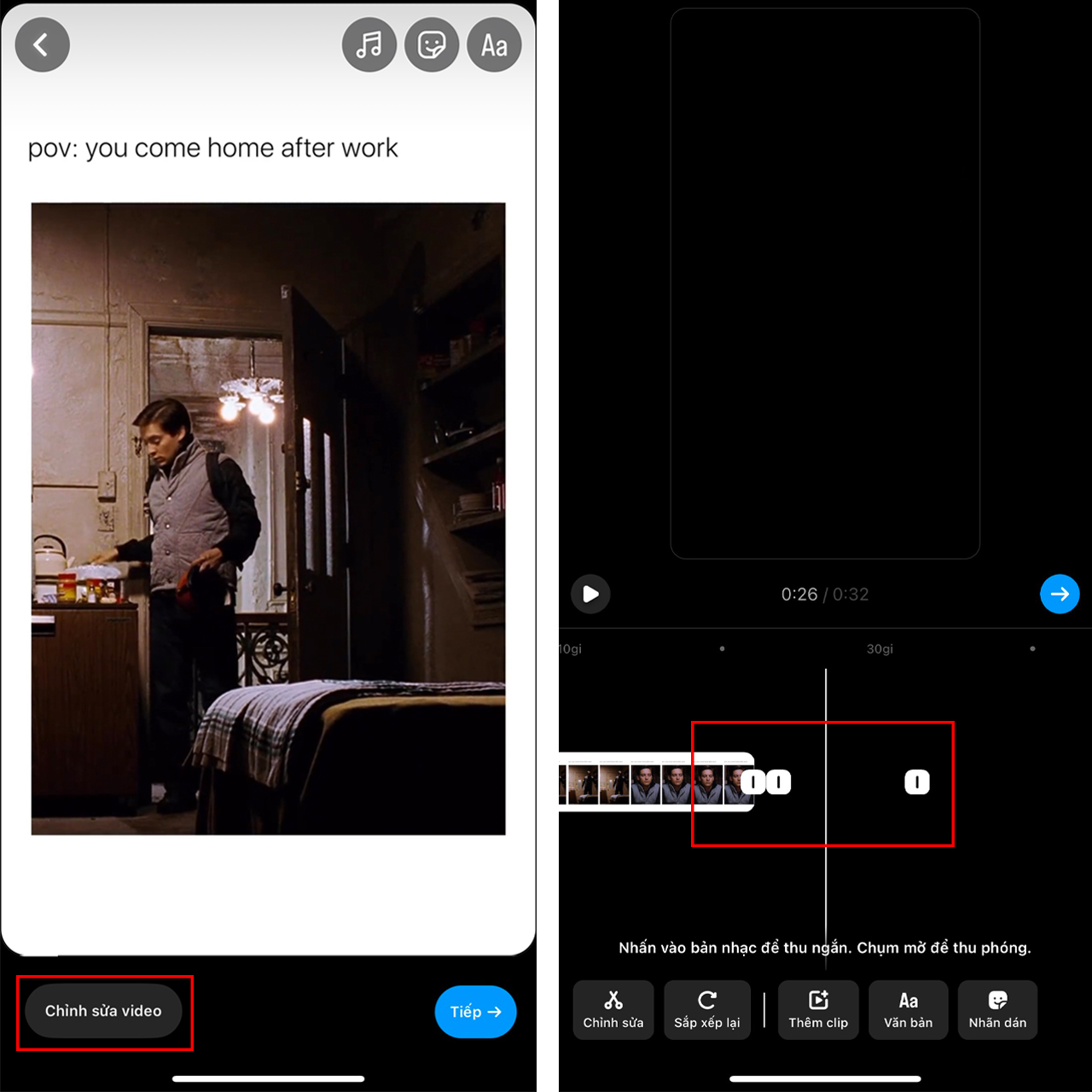 Cách ghép nối video Reels Instagram