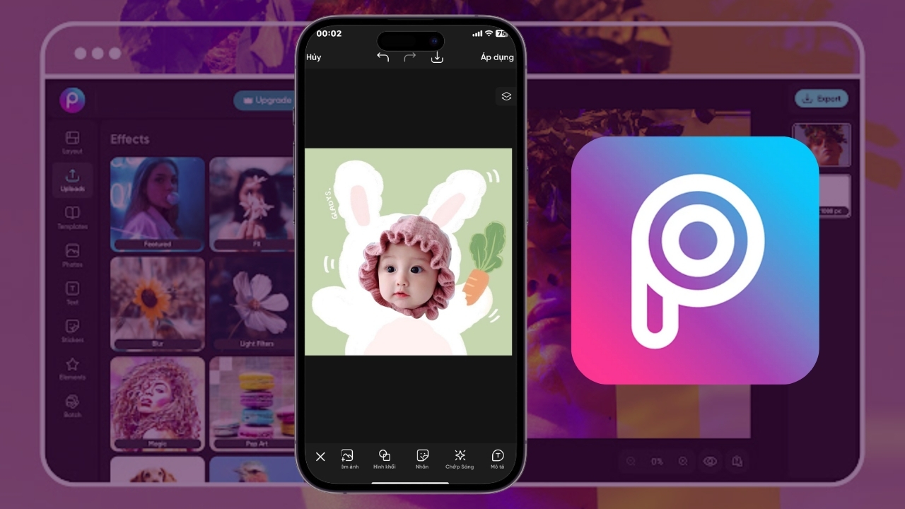 Cách ghép mặt vào ảnh bằng Picsart