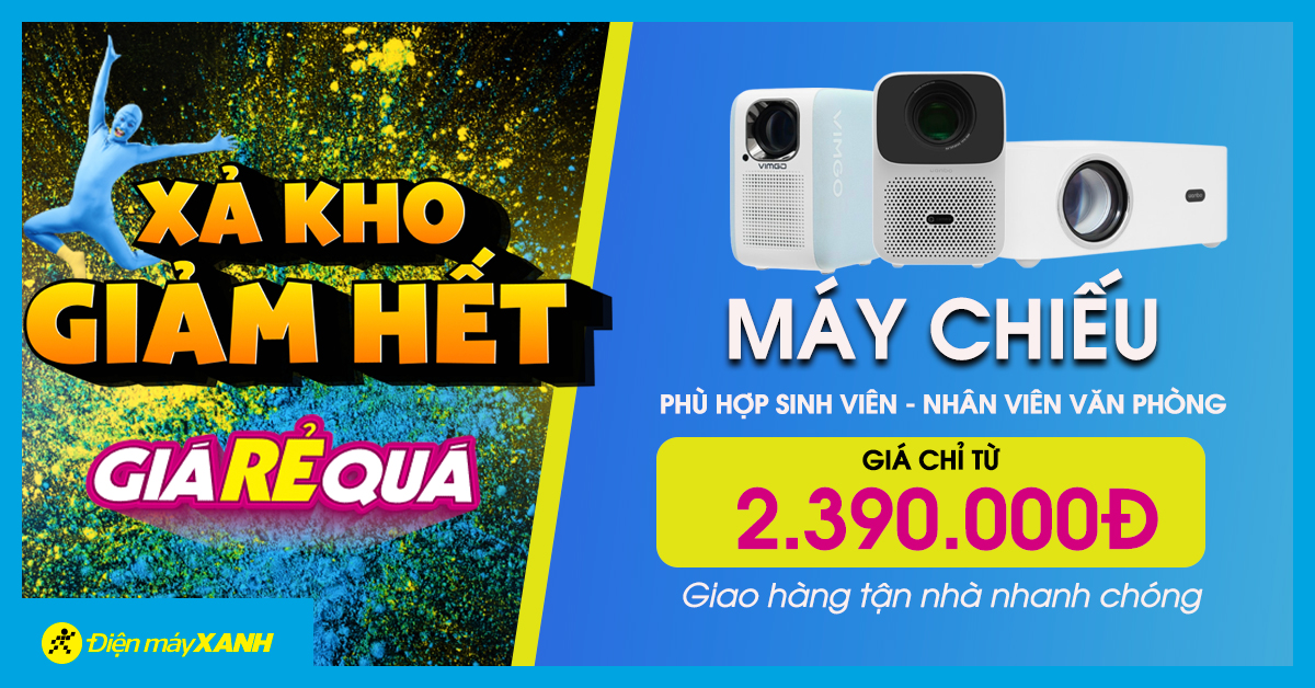 Máy chiếu nhỏ gọn, giá rẻ phù hợp với sinh viên, nhân viên văn phòng nhỏ. Giá chỉ từ 2,390,000đ