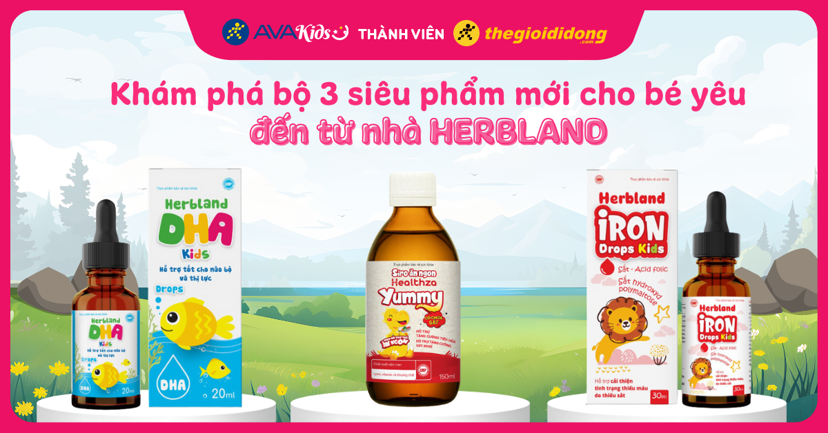 Khám phá bộ 3 siêu phẩm mới cho bé yêu phát triển toàn diện đến từ nhà Herbland