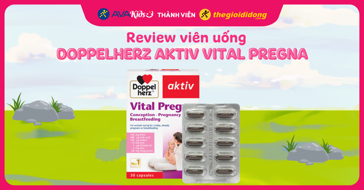 Review viên uống Doppelherz Aktiv Vital Pregna có tốt không? Giá bao nhiêu? Mua ở đâu?