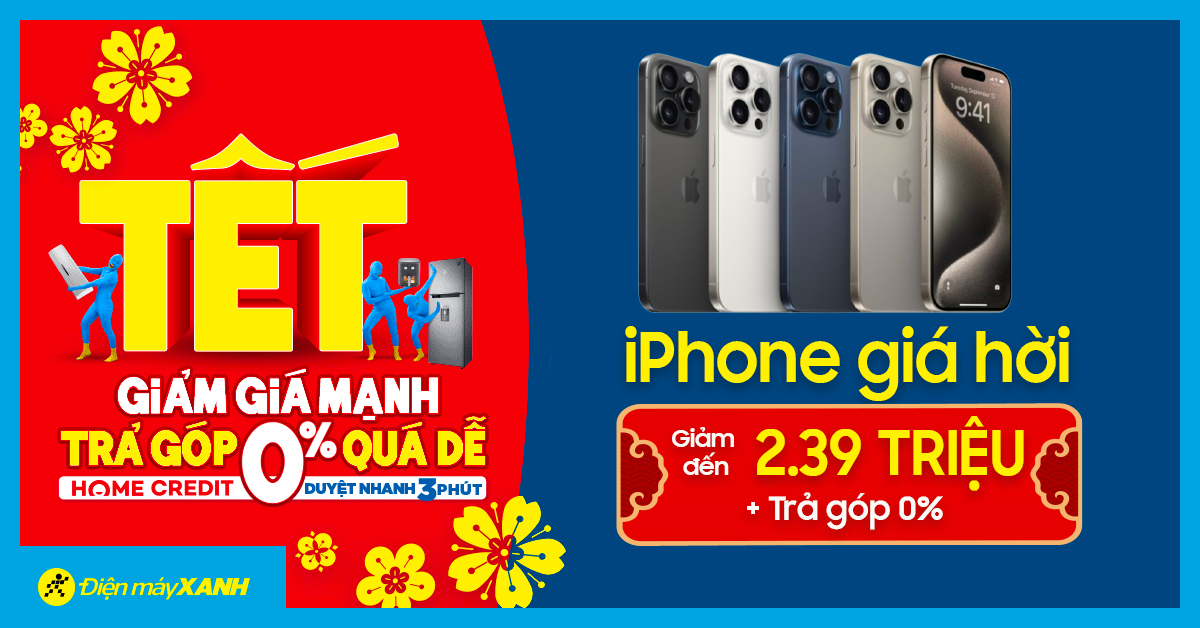 iPhone 15 Pro Max - Ưu đãi giảm 1 TRIỆU hoặc góp 0%