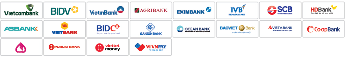 Danh s&aacute;ch Ng&acirc;n H&agrave;ng được &aacute;p dụng