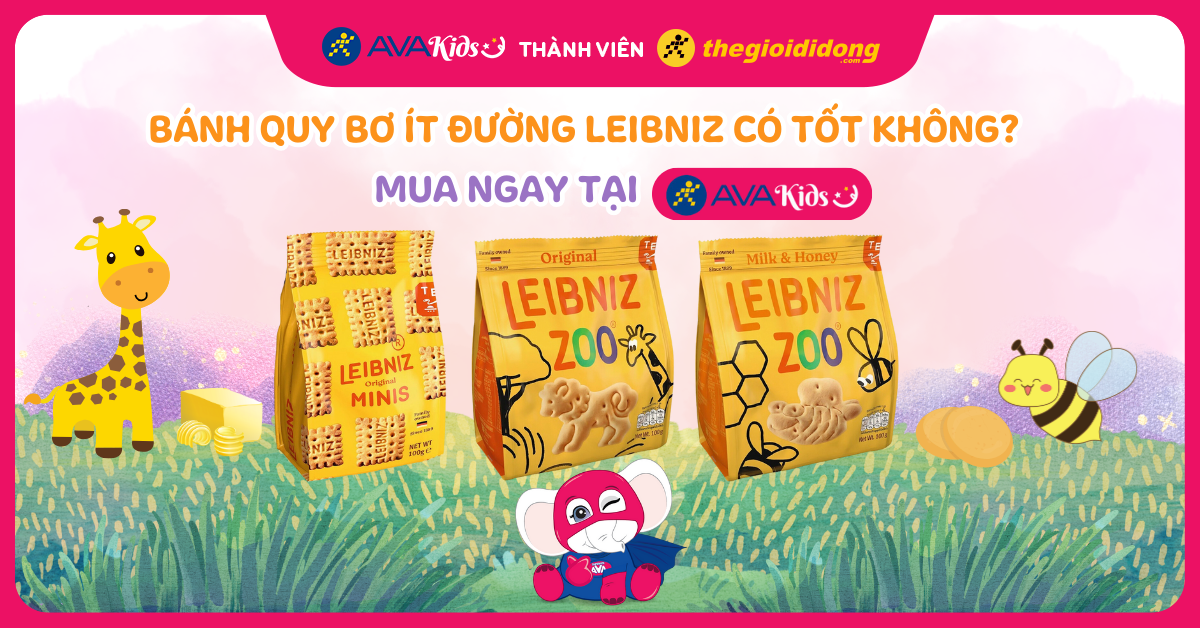 Bánh quy bơ ít đường Leibniz có tốt không? Mua ngay tại AVAKids