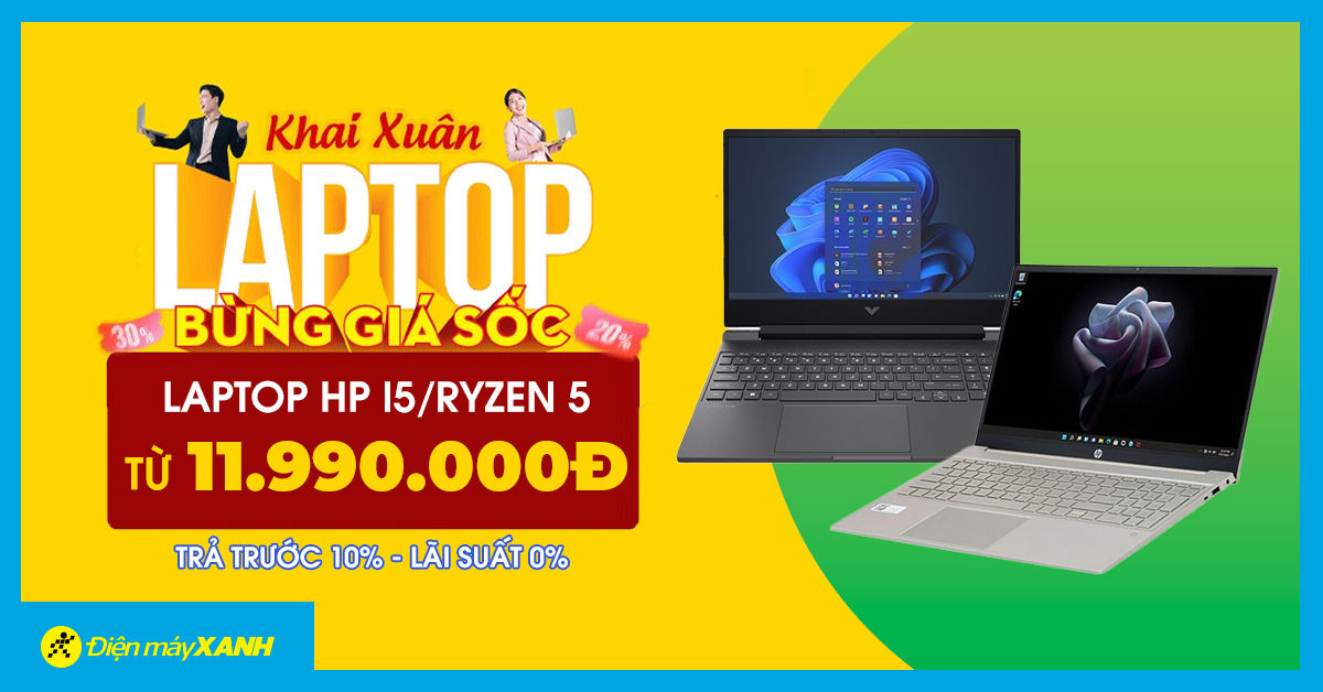 Khai Xuân Laptop - Bừng Giá Sốc: Laptop Hp I5/ryzen 5 Giá Chỉ Từ 11.990.000đ