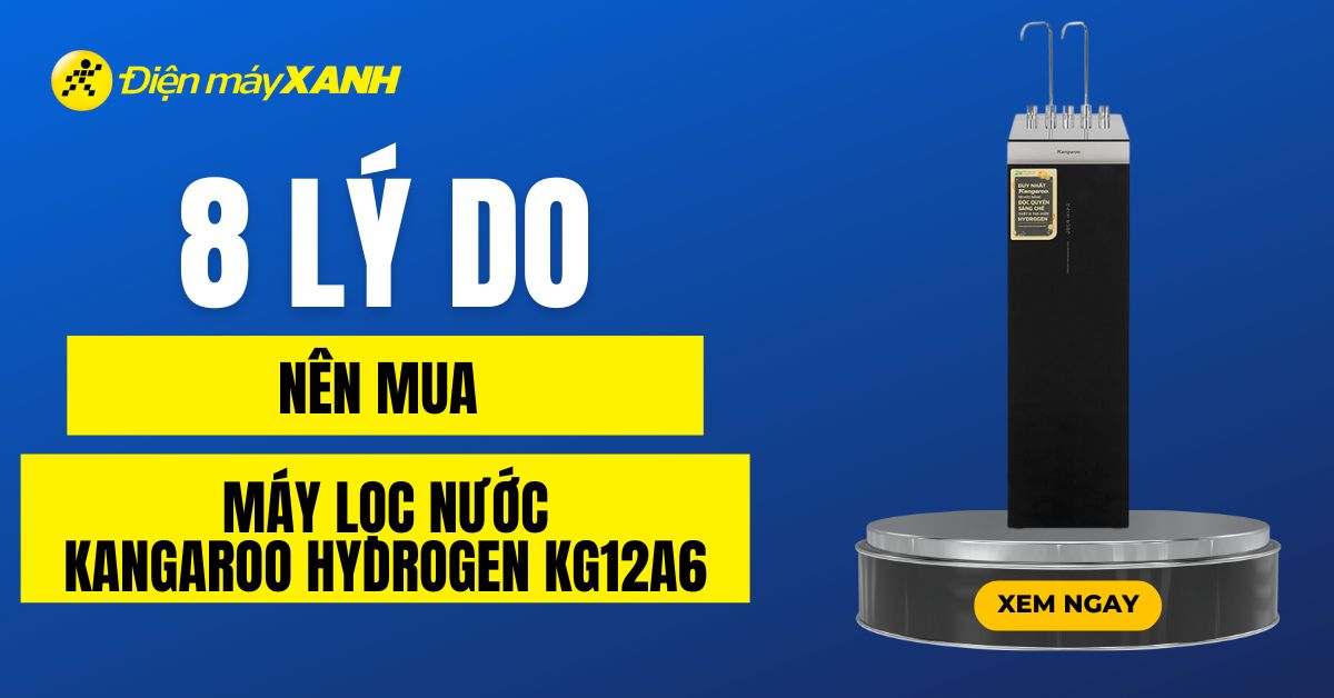 8 lý do nên mua máy lọc nước Kangaroo Hydrogen KG12A6 cho gia đình
