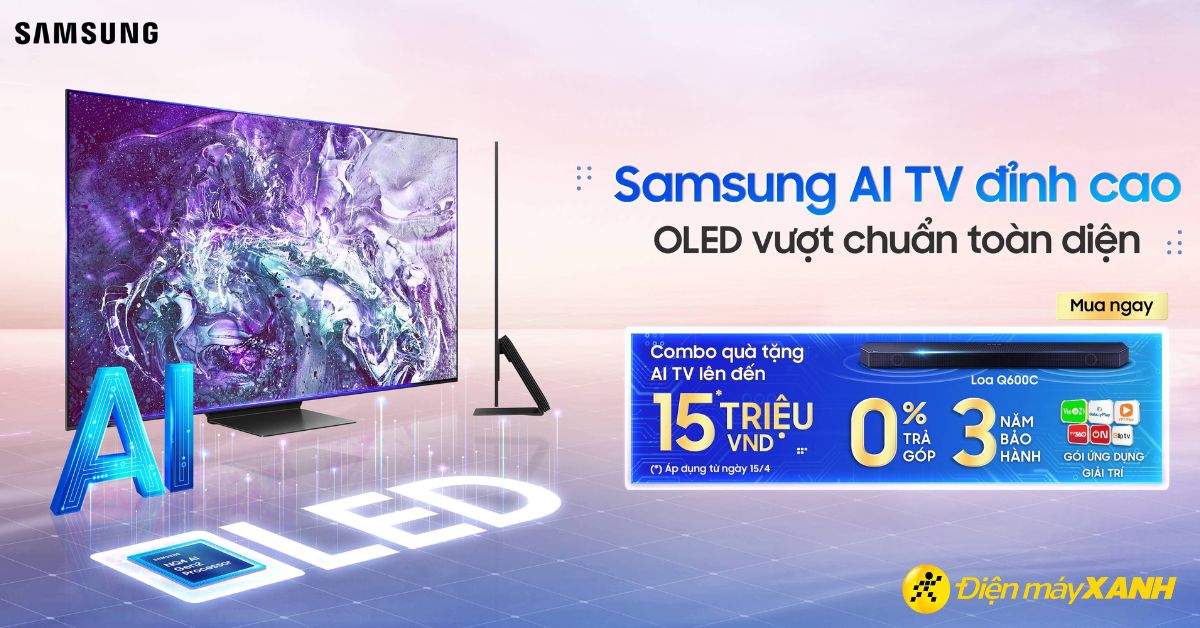 Mua tivi Samsung 2024 - Nhận ngay quà tặng đỉnh cao: Điện thoại, máy chiếu, loa thanh