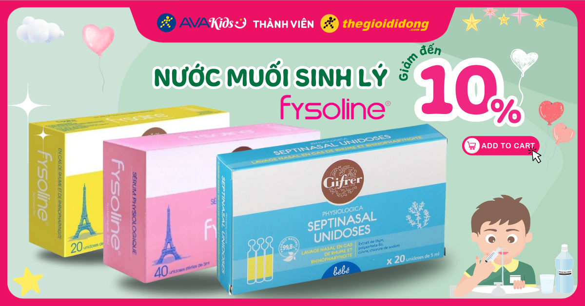 DEAL HOT: Nước muối sinh lý cho trẻ sơ sinh giảm đến 10%. Mua ngay kẻo lỡ!