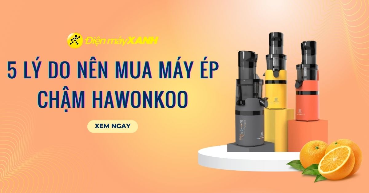 5 lý do nên chọn máy ép chậm Hawonkoo sử dụng cho gia đình