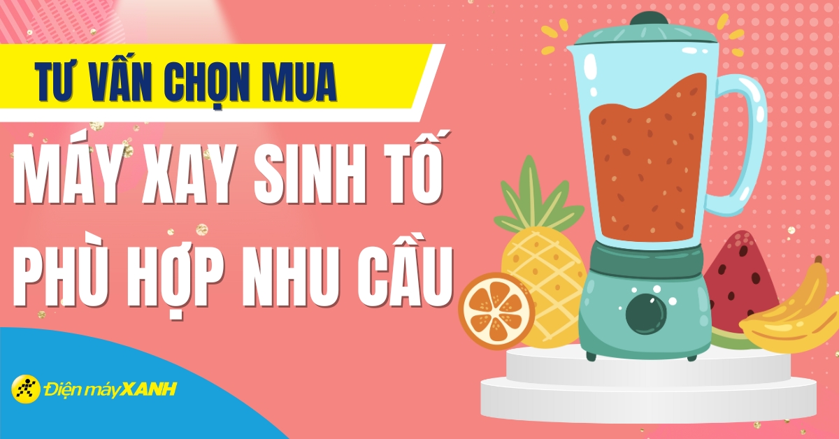 Tư vấn cách chọn mua máy xay sinh tố chất lượng tốt, phù hợp với nhu cầu