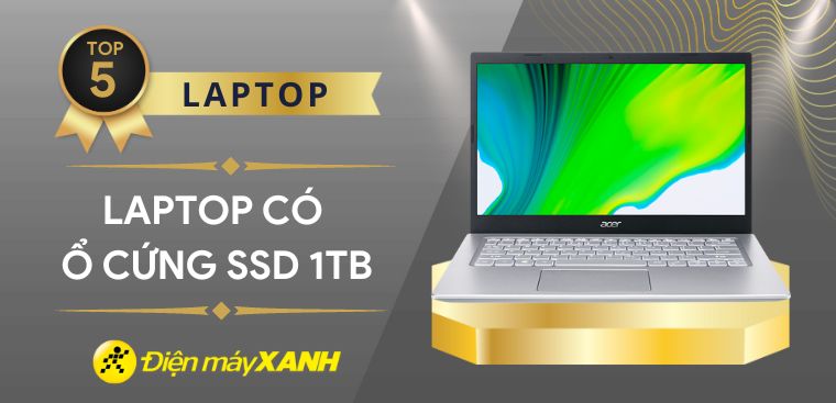 Top 6 laptop có ổ cứng SSD 1TB đáng mua tại Điện máy XANH